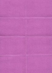 Fototapeta premium High-resolution scan of purple paper featuring visible horizontal and vertical fold lines, creating a subtle grid pattern. 