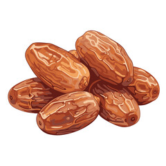Vector Art of a Bunch of Dates Ready to Be Eaten