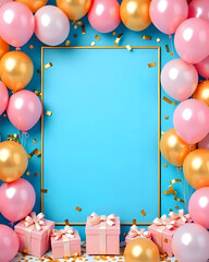 Frame with balloons