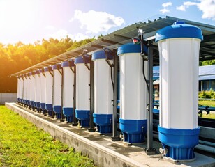 Solar Water Purification System with Multiple Cylindrical Filters for Clean Drinking Water