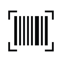 Barcode icon vector. Product scanning symbol, retail code, UPC code, inventory tracking, and retail barcode label design

