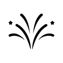 Fireworks icon vector. Celebration explosion, festive display, party, holiday, and event symbol

