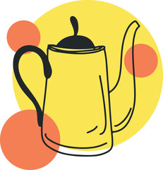 Coffee cup Cappuccino Linear drawing ink	
