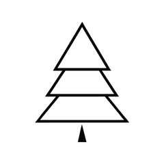 Obraz premium Christmas tree icon vector. Holiday symbol, festive decoration, winter celebration, and joy design