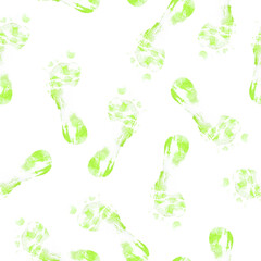 Footprints Pattern on White Background