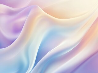 Abstract Flowing Silky Fabric Texture with Gentle Pastel Hues and Elegant Smooth Waves