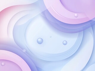 Abstract Fluid Overlapping Circles and Curved Shapes with Soft Bubble Elements Background