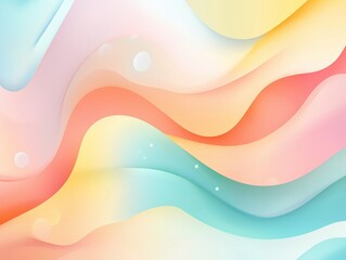 Abstract Organic Wavy Layers with Fluid Shapes and Smooth Gradient Flow Background