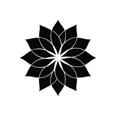Obraz premium Abstract Flower Vector Silhouette Petal Brown