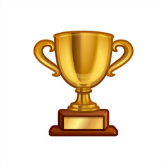 Trophy cup vector icon. Emoji trophy icon. Trophy cup, award, vector icon. Champion cup winner trophy award, vector 10 eps.
