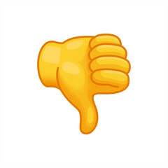 Thumb down emoji gesture vector isolated icon illustration. Dislike button gesture icon, vector 10 eps.