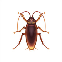 Emoji cockroach icon, vector illustration.