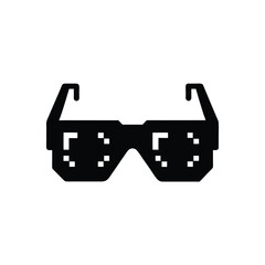 Obraz premium AR Glasses Vector Silhouette Tech Pixelated