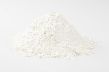 Flour is a powder made by grinding wheat.
