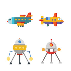 Naklejka premium set of funny cartoon android