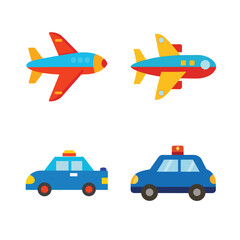 set of transport icons
