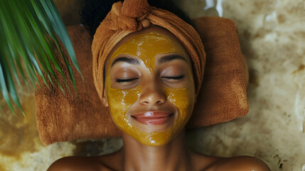 Woman With Relaxing Facial Mask