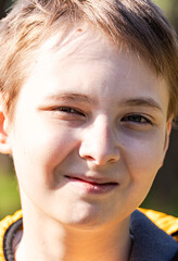 Portrait of beautiful teenager boy