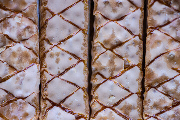Textured fresh baked puff pastry