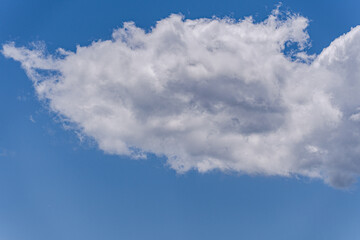 White textured clouds in the sky
