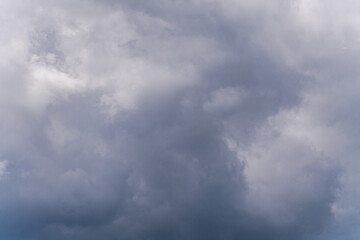 White textured clouds in the sky