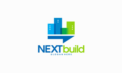 Fototapeta premium Modern Building Tower designs template, Forward Building logo designs concept,