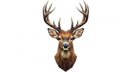 Geometric illustration of a deer head.