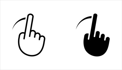 Swipe Linear style icons set. Hands button icons. vector illustration on white background