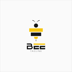 bee logo vector illustration design