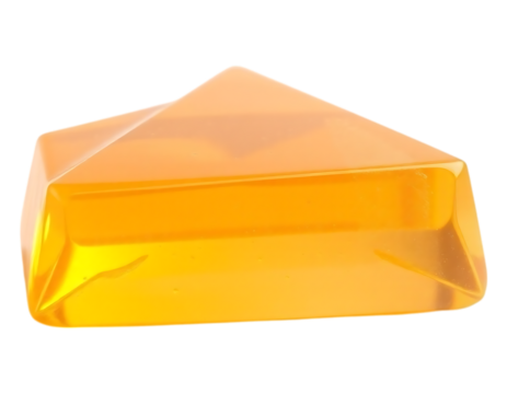 3D Render of a Transparent Orange Jelly Slice