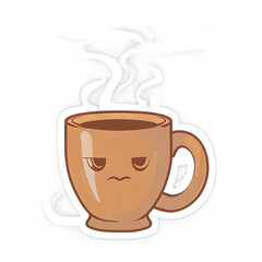 Obraz premium Hot brown beverage mugs, including steaming coffee and tea cups, are ready for a morning cafe breakfast