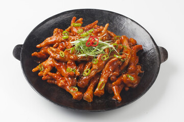  Chicken feet is a dish made with seasonings such as gochujang and red pepper powder.