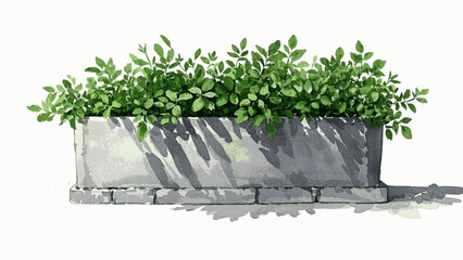 Potted Hues Alive plant pot isolated watercolor vector illustration svg