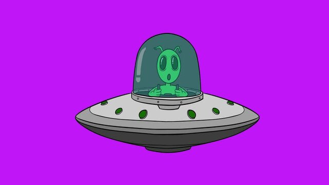 Alien Traveling Space Tunnel In UFO Isolated