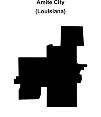 Amite City (Louisiana) blank outline map