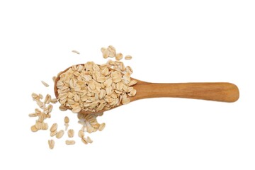 isolated of a oats, oatmeal isolate on white background 