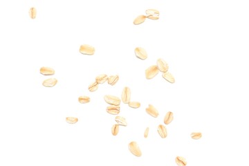 isolated of a oats, oatmeal isolate on white background 