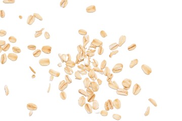 isolated of a oats, oatmeal isolate on white background 