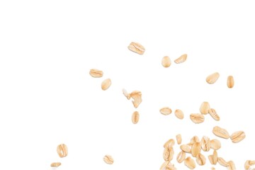 coffee beans isolated on white background, isolated of a oats, oatmeal isolate on white background 