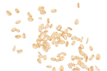 isolated of a oats, oatmeal isolate on white background 