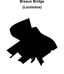 Breaux Bridge (Louisiana) blank outline map