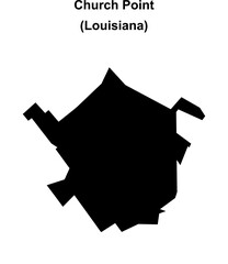 Church Point (Louisiana) blank outline map