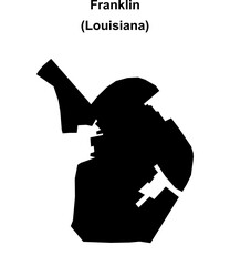 Franklin (Louisiana) blank outline map