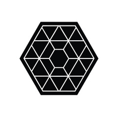 Hexagon Mosaic Vector Silhouette Geometric Pixel