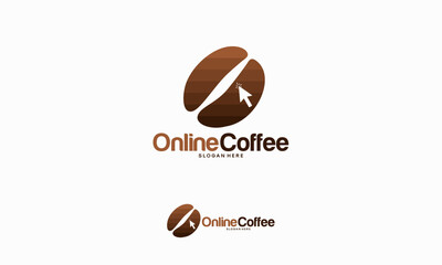 Online Coffee logo designs concept vector, Coffee Cup logo designs template