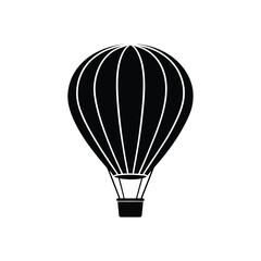 Fototapeta premium Hot Air Balloon Basket Vector Silhouette Coral