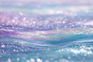 Abstract Pastel Wave Background with Sparkling Light Effects