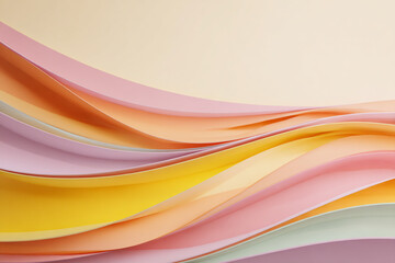 Abstract Pastel Wave Background with Sparkling Light Effects