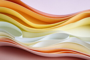 Abstract Pastel Wave Background with Sparkling Light Effects