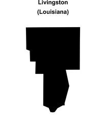 Livingston (Louisiana) blank outline map